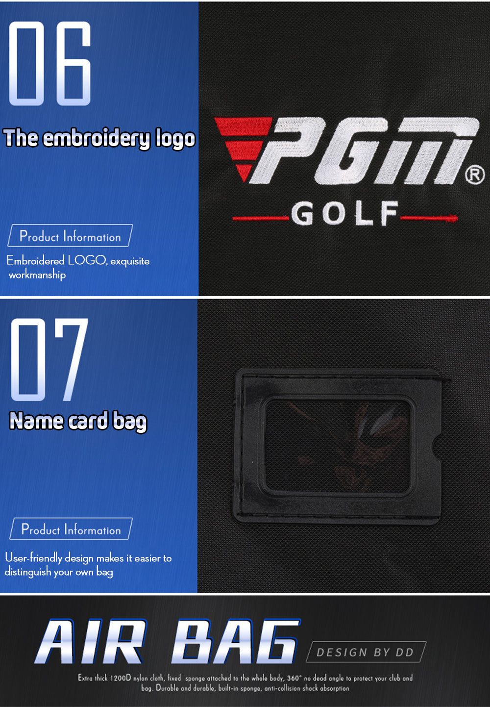 PGM Foldable Air Travel Golf Bag
