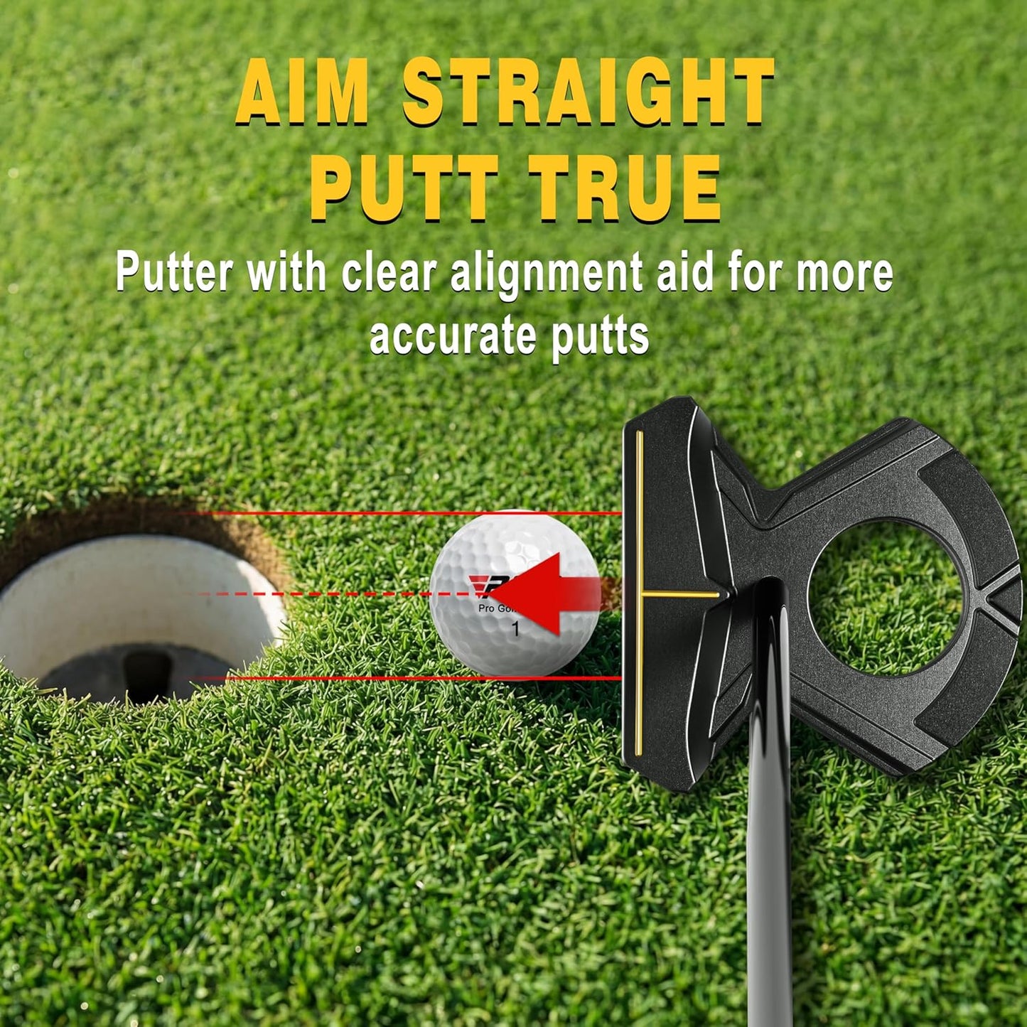 Zero Torque Putter (Right Handed With High Forgiveness And Low Deviation)