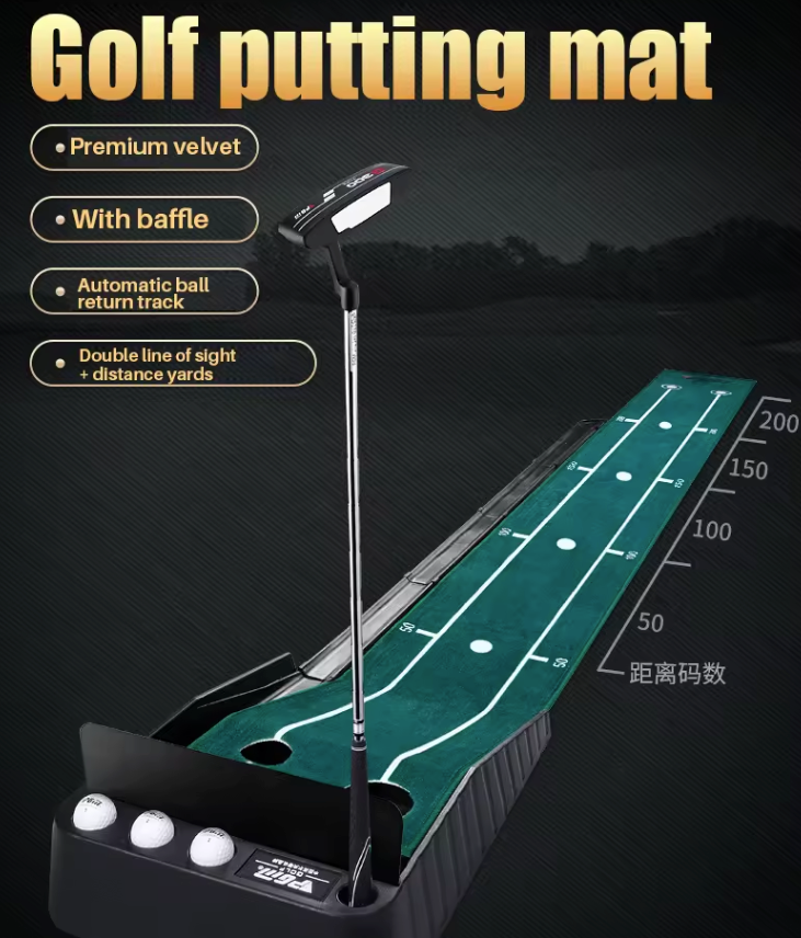 Aiming Line Carpet Golf Putting Mat