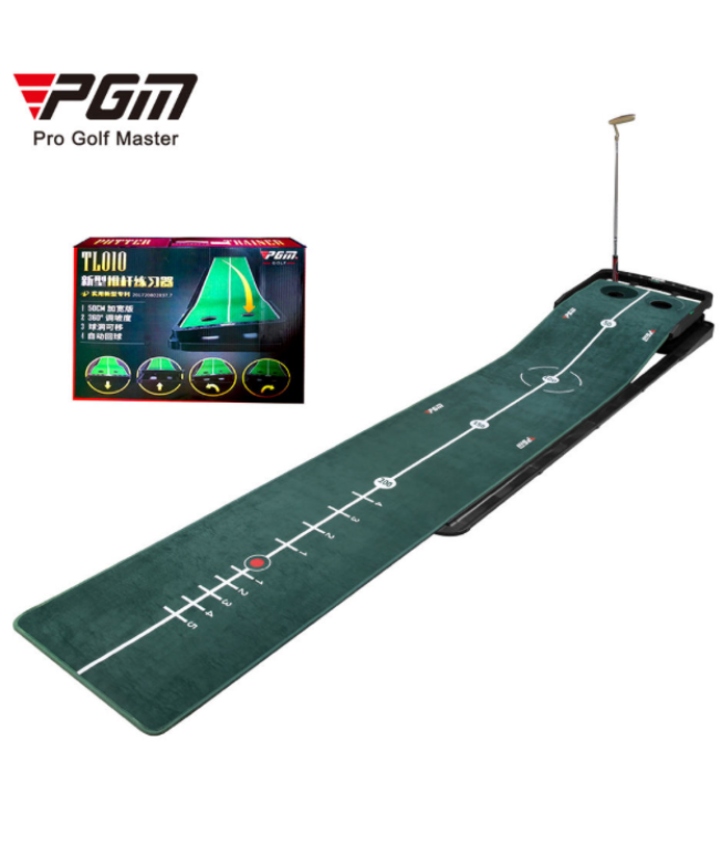 Adjustable Slope Velvet Putting Mat