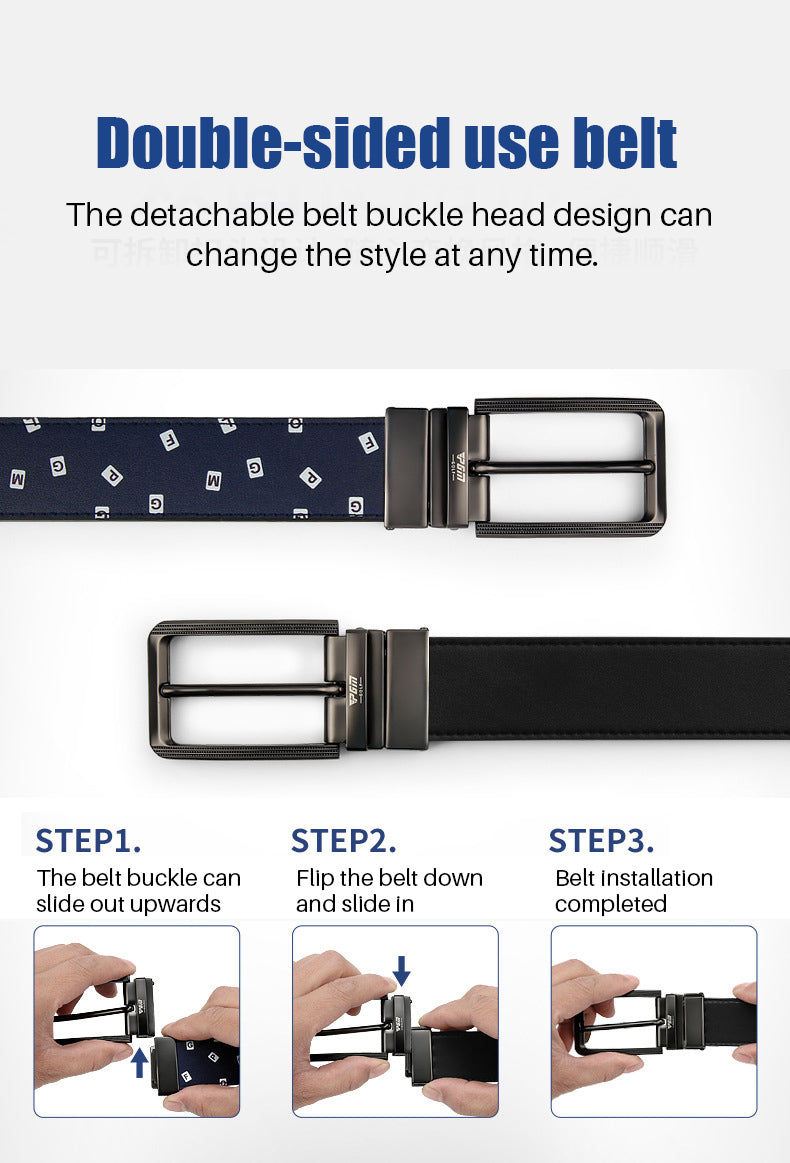 Men's Genuine Leather Golf Belt