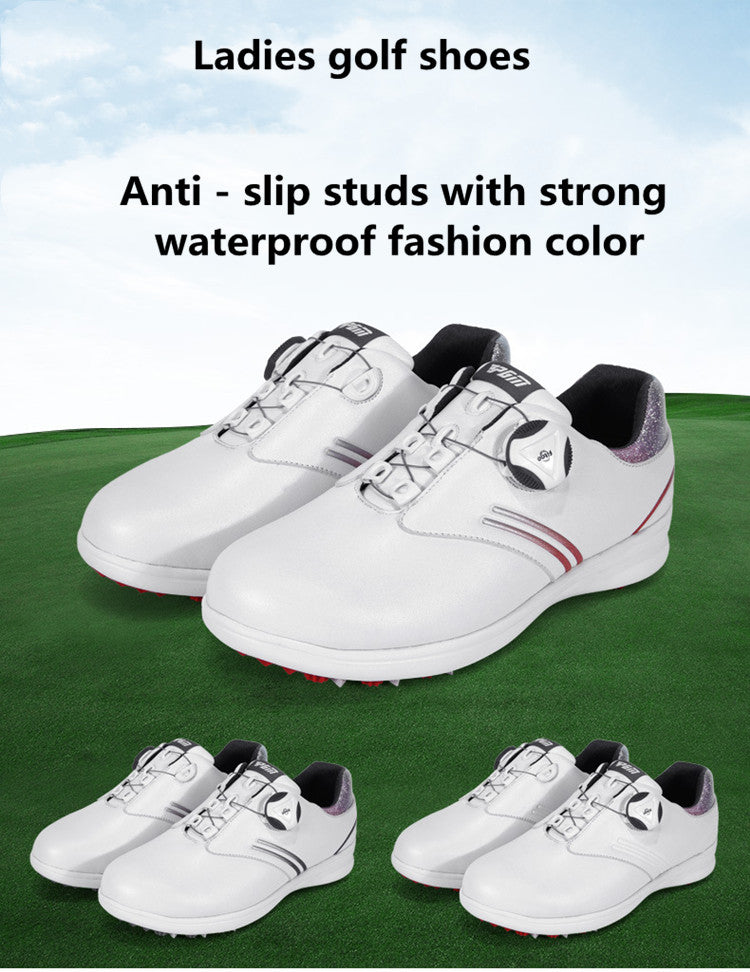 Women's Knob Laces Spiked Golf Shoes