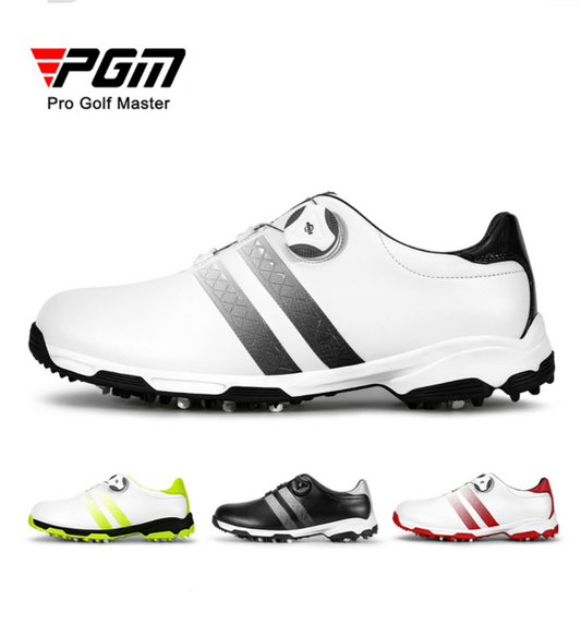 Men's Leather Fast Lacing Golf Shoes
