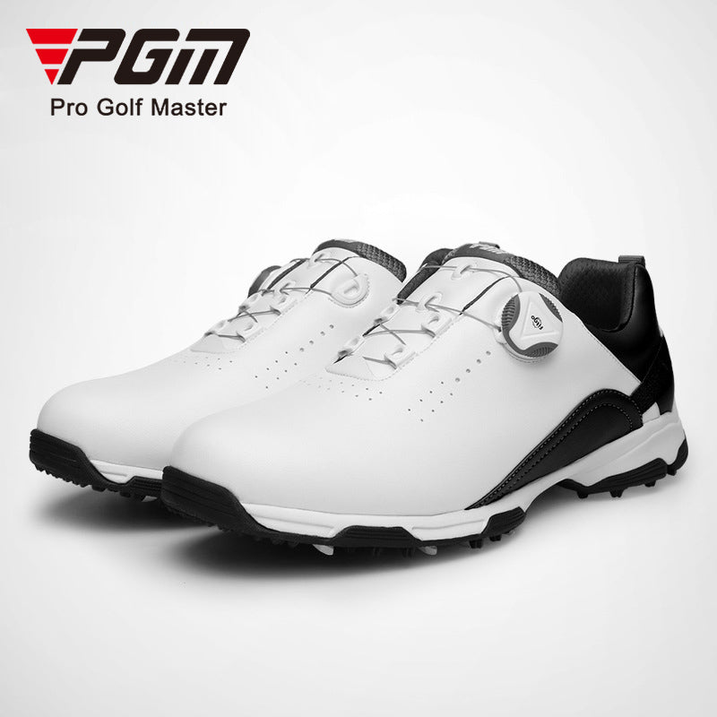 Men s Leather Waterproof Golf Shoes