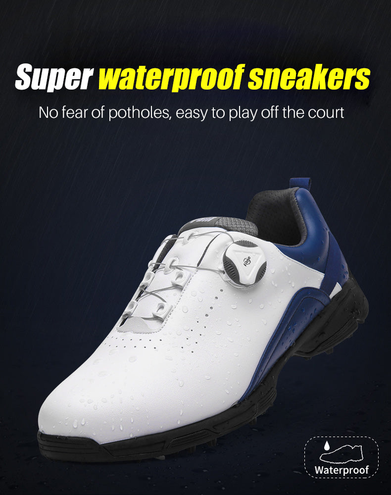 Men's Leather Waterproof Golf Shoes