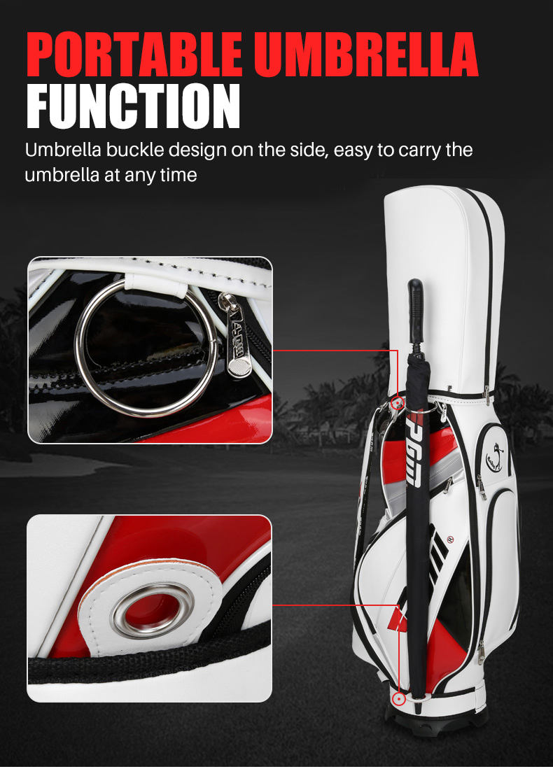 PU Leather Golf Tour Staff Bag